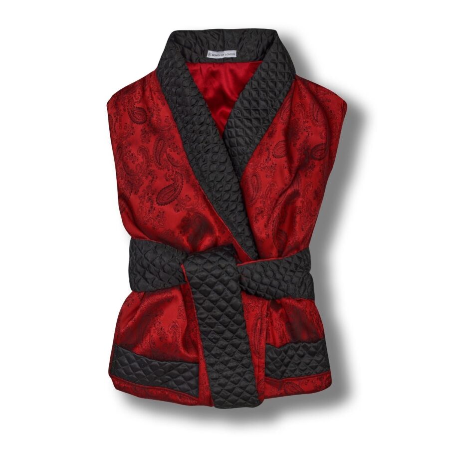 Rental Gable Mens Long Smoking Jacket - Image 6
