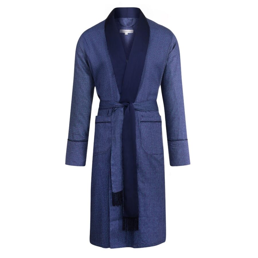 Yasimi Lightweight Men’s Dressing Gown – Oxford Grey Comfort Robe
